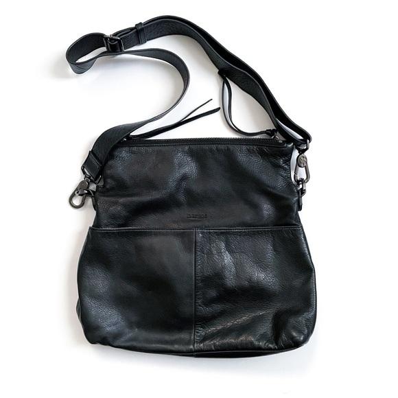Margot Black Leather Crossbody Shoulder Bag - Picture 1 of 6